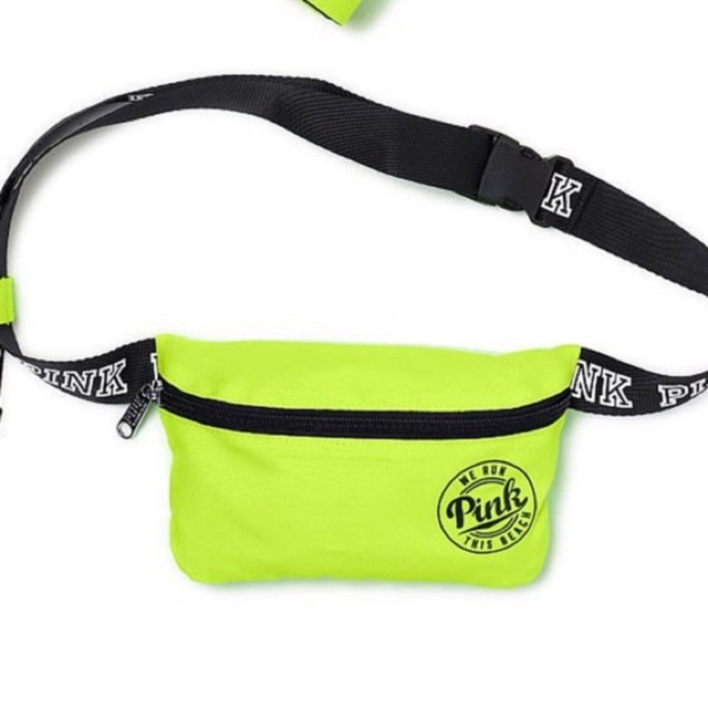 Victoria secret pink neon green fanny pack
